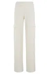 Ermanno Firenze Ivory Wide-leg Jogging Pants In White