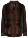 Ermanno Firenze Flap-pocket Jacket In Brown