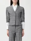 Ermanno Firenze Check-pattern Blazer In Gray