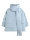 Ermanno Firenze Scarf-details Jacket In Blue