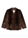 Ermanno Firenze Flap-pocket Jacket In Brown