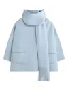 Ermanno Firenze Scarf-details Jacket In Blue