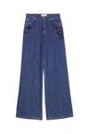Ermanno Firenze Jeans With Embroidered Stones In White
