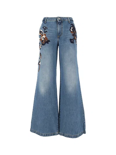 Ermanno Firenze Jeans With Embellishments In Blue