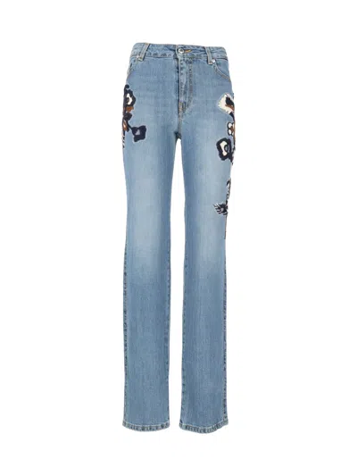 Ermanno Firenze Jeans With Embellishments In Blue