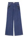Ermanno Firenze Jeans With Embroidered Stones In Blue