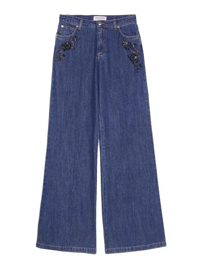 ERMANNO FIRENZE JEANS WITH EMBROIDERED STONES