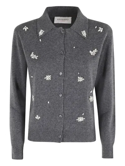 ERMANNO FIRENZE JEWEL-EMBELLISHED CARDIGAN