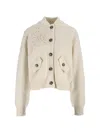 Ermanno Firenze Knitted Bomber Jacket In Neutral