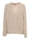 Ermanno Firenze Knitted Cardigan In Yellow