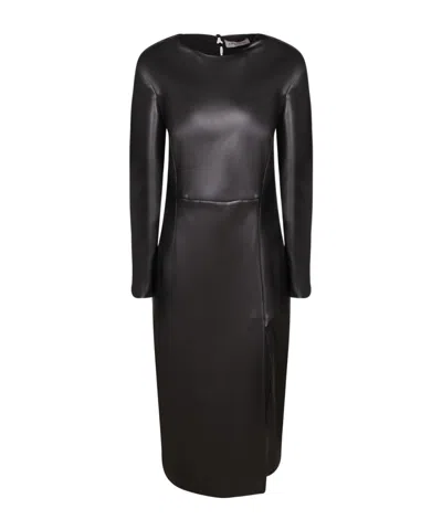 Ermanno Firenze Lace Backless Dress In Black