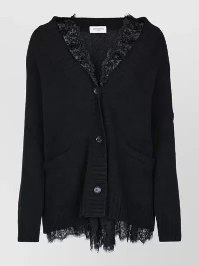 Ermanno Firenze Lace Cardigan In Black