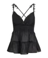 Ermanno Firenze Lace Detail Camisole In Black