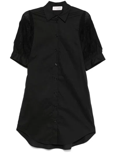 Ermanno Firenze Lace Detail Cotton Shirtdress