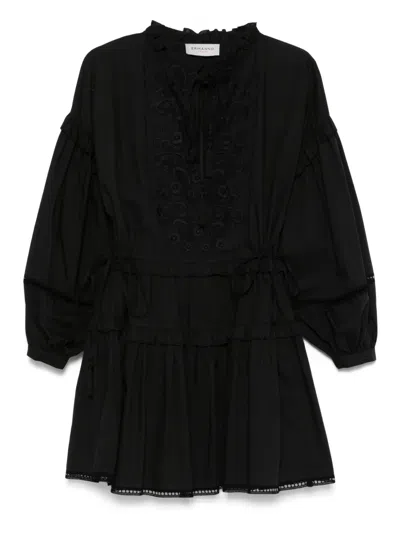 Ermanno Firenze Lace-detail Mini Dress In Black