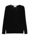 Ermanno Firenze Long-sleeved Sweater In Black