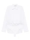 Ermanno Firenze Lace-detailed Bodysuit In White