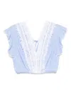 Ermanno Firenze Lace-detailed Top In Blue