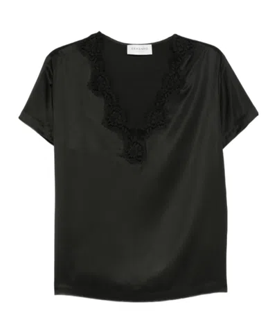 ERMANNO FIRENZE LACE-INSERT BLOUSE