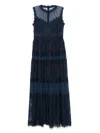 Ermanno Firenze Lace Maxi Dress In Blue