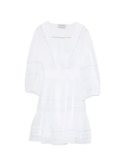 Ermanno Firenze Lace Mini Dress In White