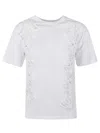 Ermanno Firenze Lace-trim Cotton T-shirt In White
