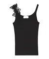 Ermanno Firenze Lace Ribbed-knit Tank Top
