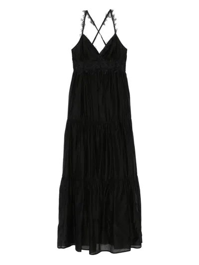 Ermanno Firenze Lace-trim Maxi Dress