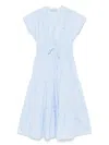 Ermanno Firenze Lace-trim Midi Dress