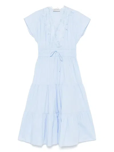 Ermanno Firenze Lace-trim Midi Dress
