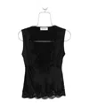 Ermanno Firenze Lace-trim Sleeveless Top In Animal Print