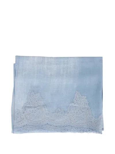 Ermanno Firenze Laced Scarf In Blue
