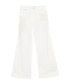 Ermanno Firenze Lace-embroidered Flared Pants In White