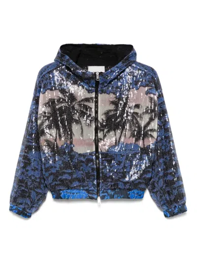 Ermanno Firenze Jacke Mit Landschaftsmotiv In Blau