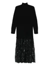 Ermanno Firenze Layered Dress In Black