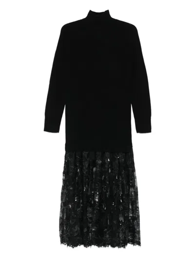 Ermanno Firenze Layered Dress In Black