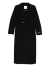 Ermanno Firenze Double-breasted Coat In Black