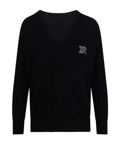 Ermanno Firenze Logo Detail Sweater In Black