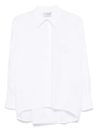 Ermanno Firenze Logo-embroidered Shirt In White