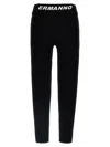 Ermanno Firenze Black Logo Leggings
