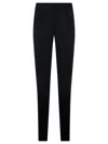 Ermanno Firenze Black Logo-waistband Cady Trousers In Black