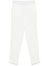Ermanno Firenze Logo-waistband Straight-leg Trousers In White