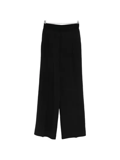 Ermanno Firenze Logo-waistband Trousers In Black