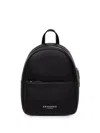Ermanno Firenze Logo-plaque Pebbled-effect Backpack In Black