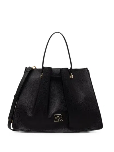 Ermanno Firenze Logo-plaque Pleated Tote Bag In Red