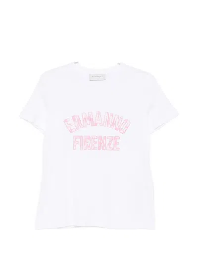 Ermanno Firenze Logo-print T-shirt In White