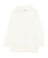 Ermanno Firenze Long-sleeved Hooded Sweatshirt In White