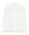 Ermanno Firenze Sheer Floral Lace Shirt With Scallop Edge In White