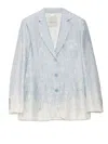 Ermanno Firenze Long-sleeved Suit Jacket In Blue
