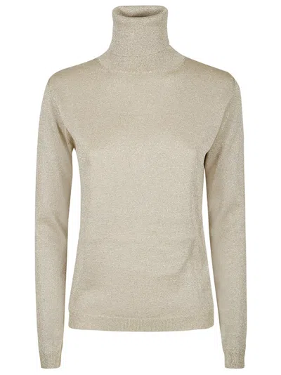 ERMANNO FIRENZE LONG-SLEEVED TURTLENECK SWEATER WITH SUBTLE SHIMMER EFFECT